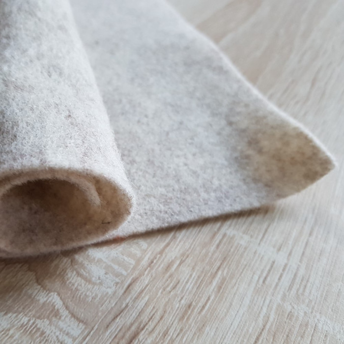 PROMO Coupon de feutre de laine sable chiné 40 x 156 cm (2)