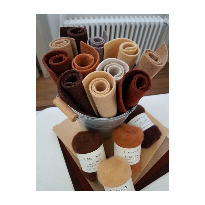 PROMO Chestnut wool felt coupon 8 x 158 cm (10)