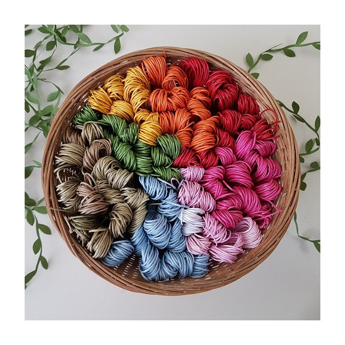 PROMO Pack of 4 spools of 1mm waxed cotton thread red fruits