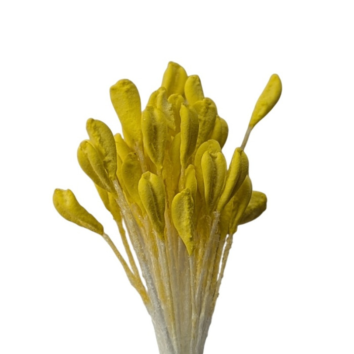 100 gele platte stampers voor papieren bloemen C