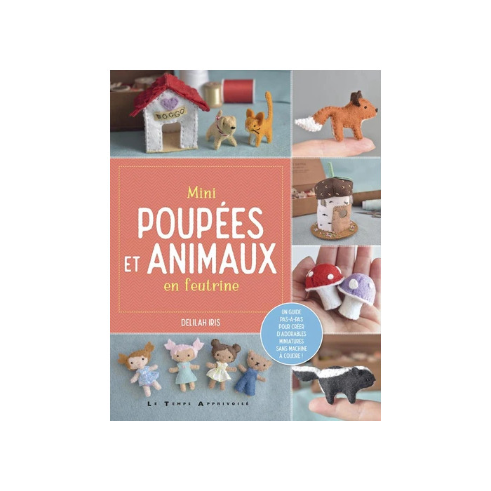 Mini felt dolls and animals book