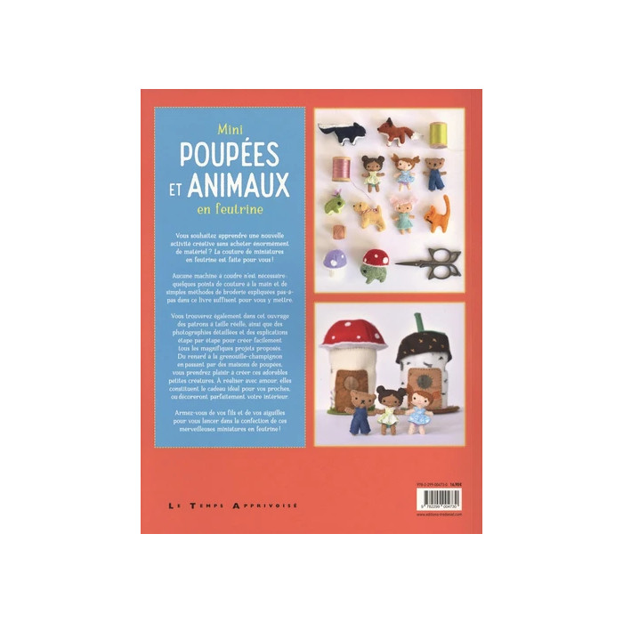 Mini felt dolls and animals book