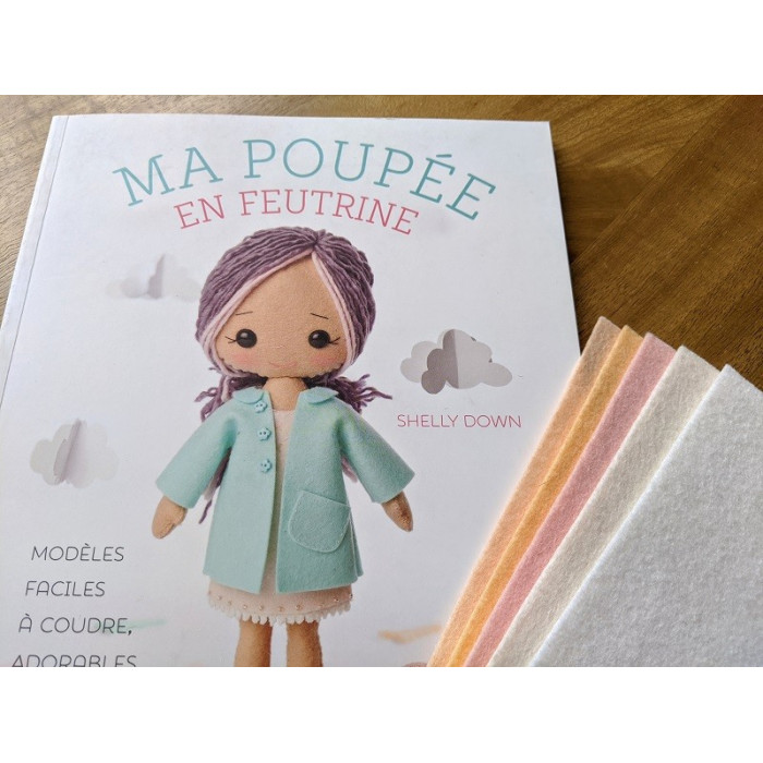 Feutrine pure laine gris chiné coupon 25 X 60