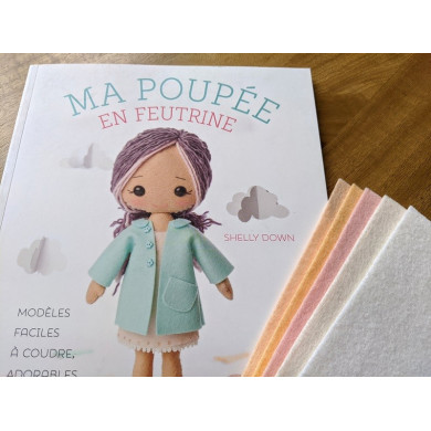 Feutrine pure laine gris chiné coupon 25 X 60