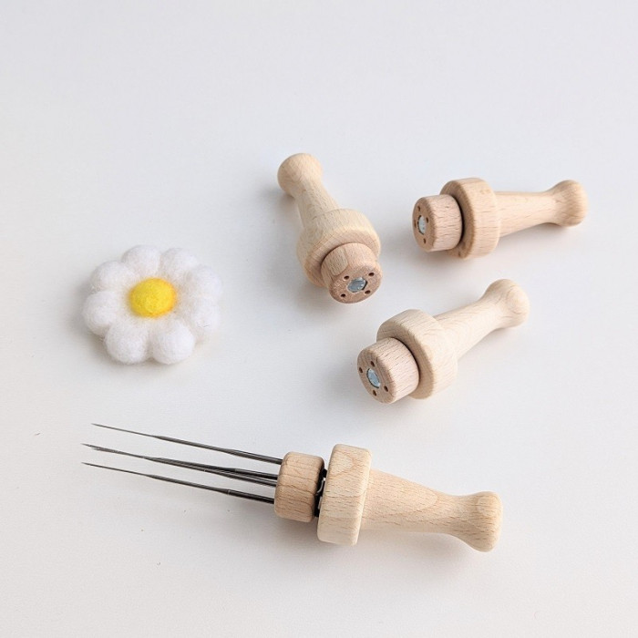 Copy of Wooden Felting Handle for 4 Needles