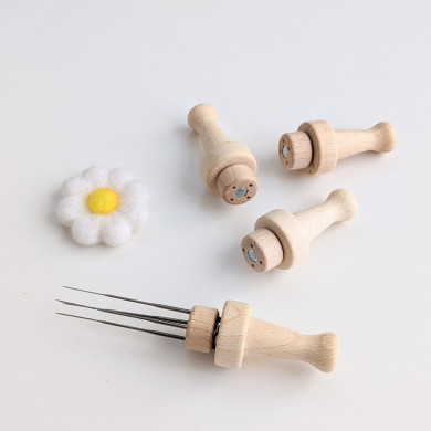 Copy of Wooden Felting Handle for 4 Needles