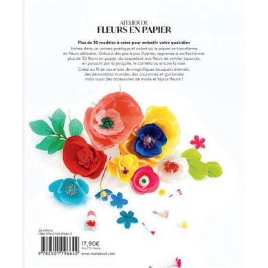 Livre Atelier de fleurs en papier Marabout