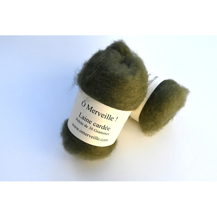 Laine cardée eucalyptus