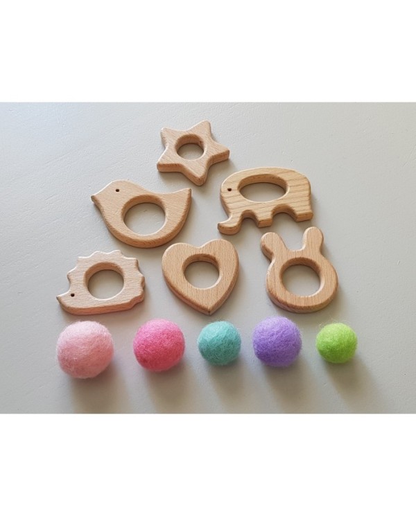 Anneau Lapin En Bois Pour Bebe