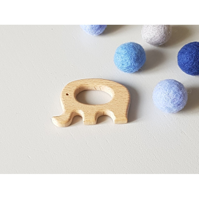 Anneau Elephant En Bois Pour Mobile Bebe