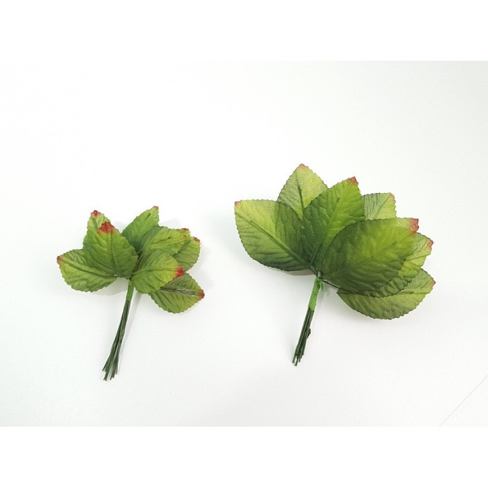 12 green decorative leaves model 6