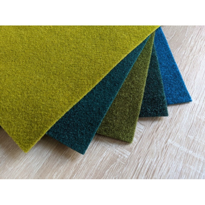 Duck blue wool felt coupon 30 x 30 cm