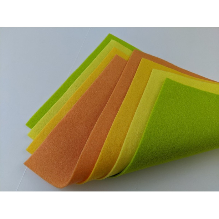 Pure corn yellow wool felt coupon 20 X 30 cm