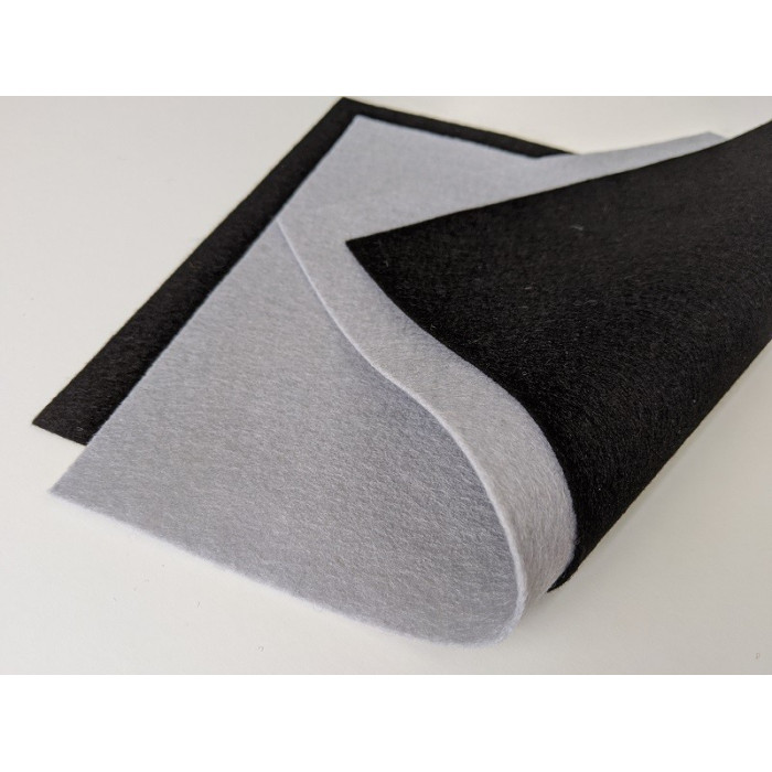 Black pure wool felt coupon 20 X 30